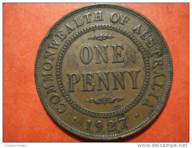 920  AUSTRALIA   ONE  PENNY       AÑO / YEAR  1927   VF+++ - Penny