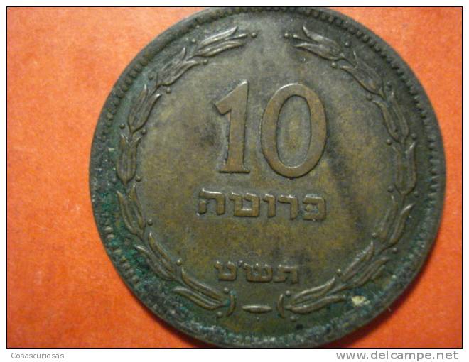 926  ISRAEL   10 PROUTH      AÑO / YEAR  1949     VF+ - Israel