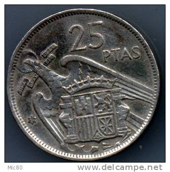 Espagne 25 Pesetas 1957 (58) Ttb - 25 Peseta