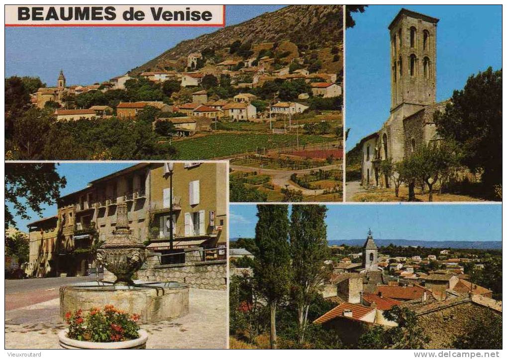 CPSM. BEAUMES DE VENISE. VILLAGE AU PIED DES DENTELLES DE MONTMIRAIL ET REPUTE POUR SON MUSCAT. - Beaumes De Venise