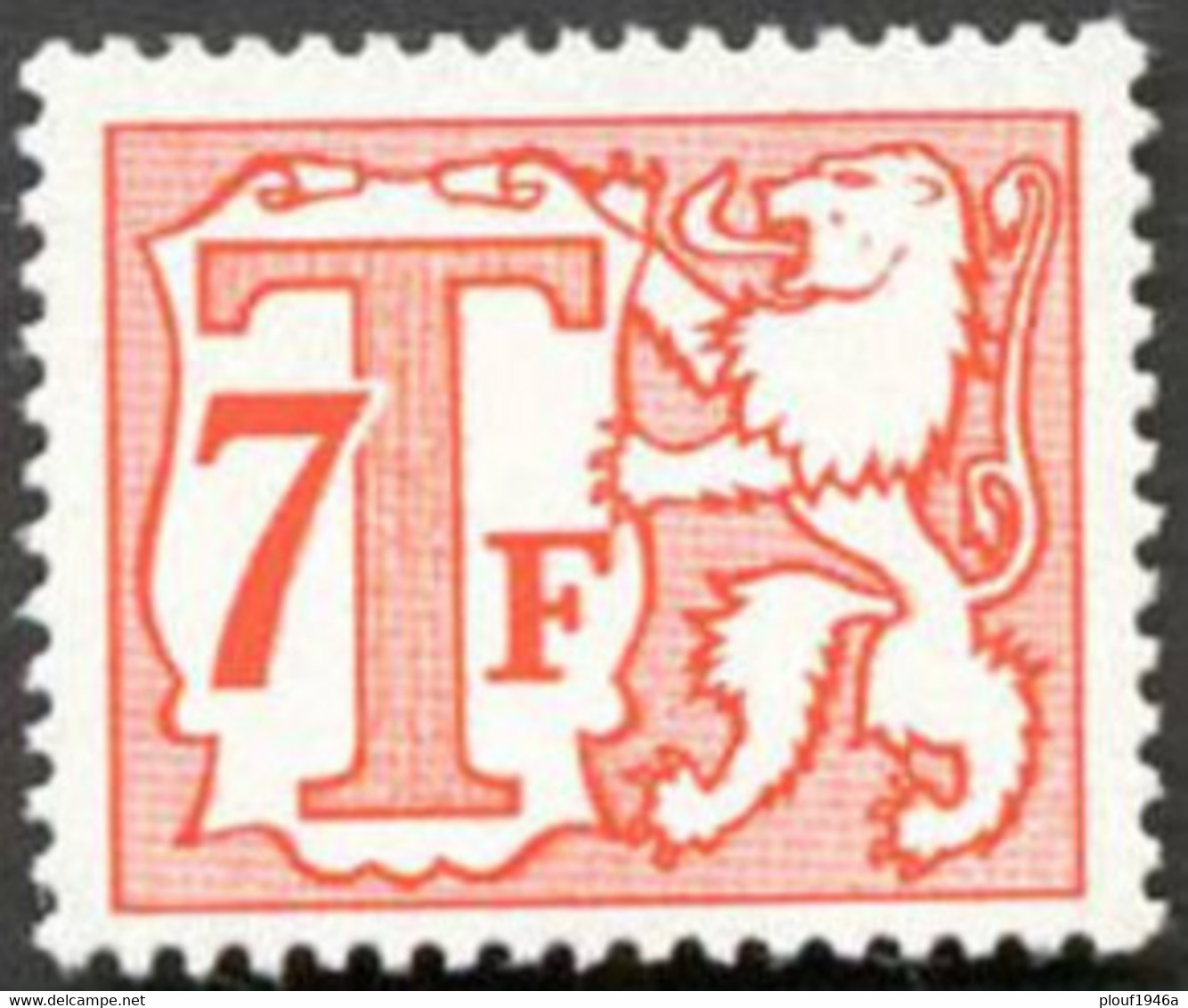 COB N° : TX  71 P7 (**)  Papier Typo, Gomme Bleue - Stamps