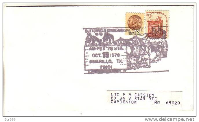 USA Special Cancel Cover - AM-PEX 1978 - Amarillo - Sobres De Eventos