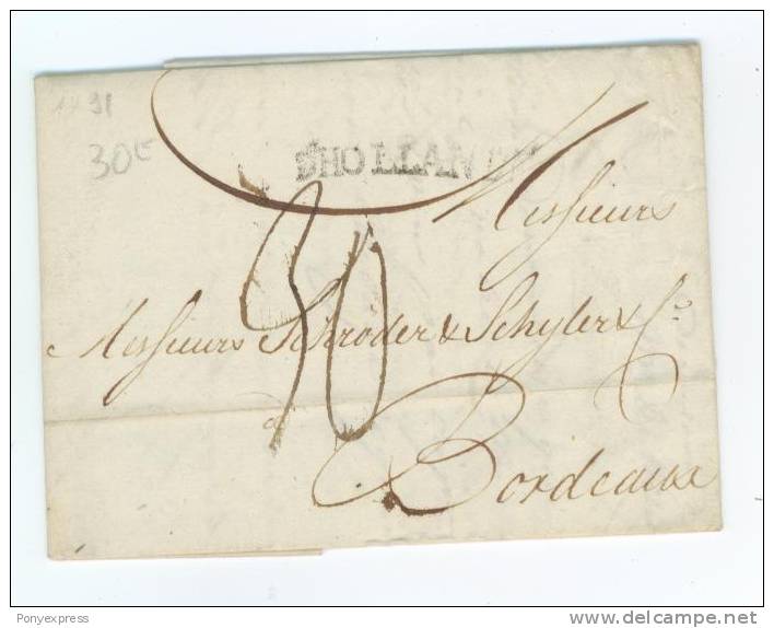 Lettre De Hollande De 1791 Pour Bordeaux - ...-1852 Préphilatélie