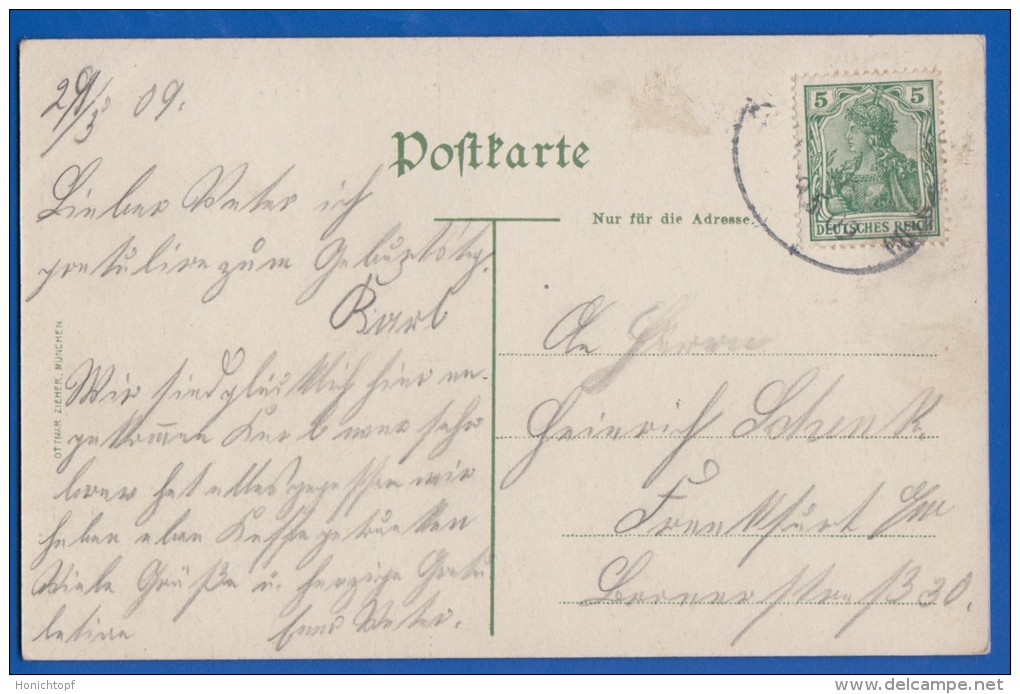 Deutschland; St. Goarshausen Mit Burg Katz; 1909 - St. Goar