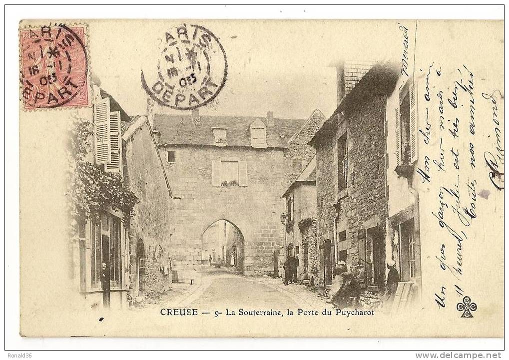 Cp 23 LA SOUTERRAINE .LA PORTE DU PUYCHAROT - La Souterraine