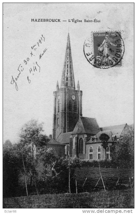 59. Hazebrouck - Eglise St Eloi Vers 1915 - Hazebrouck