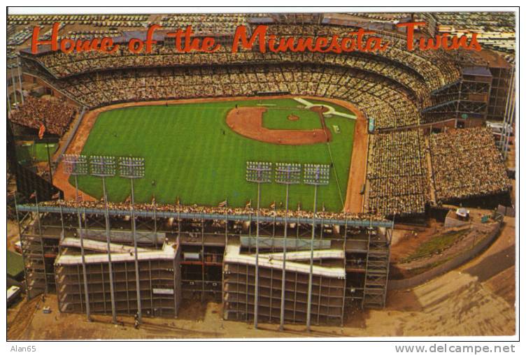 Metropolitan Stadium Bloomington MN, ´Home Of The Minnesota Twins´ MLB Team Vintage 1960s Baseball Postcard - Baseball