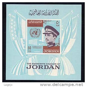 JORDANIE Bk29 ONU - Visite Du Roi Hussein - Giordania