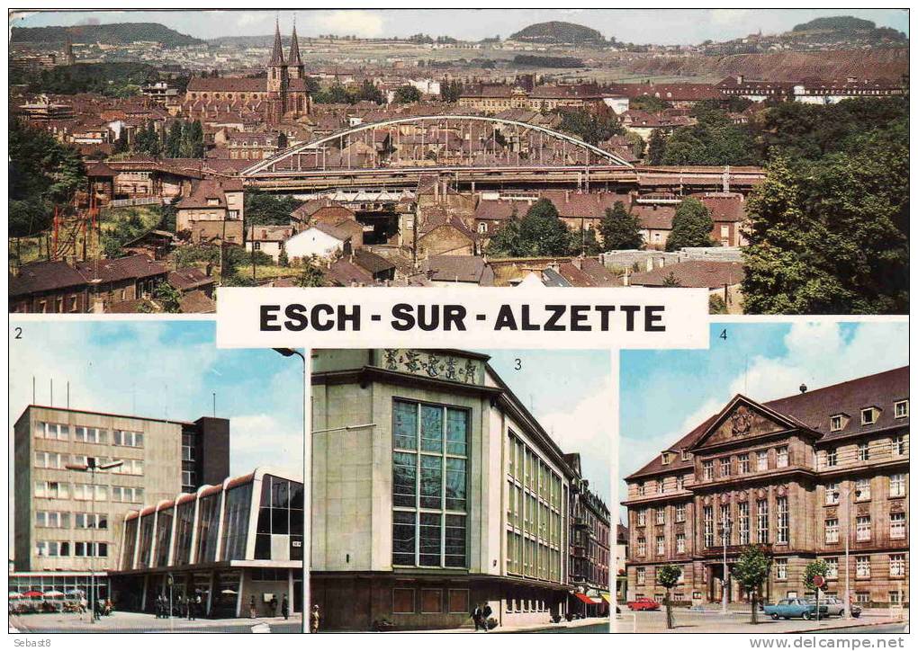 ESCH SUR ALZETTE ( Gare Principale - Theatre Municipal - Hotel De Ville ) - Esch-Alzette