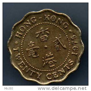 Hong-Kong 20 Cents 1975 Ttb - Hong Kong