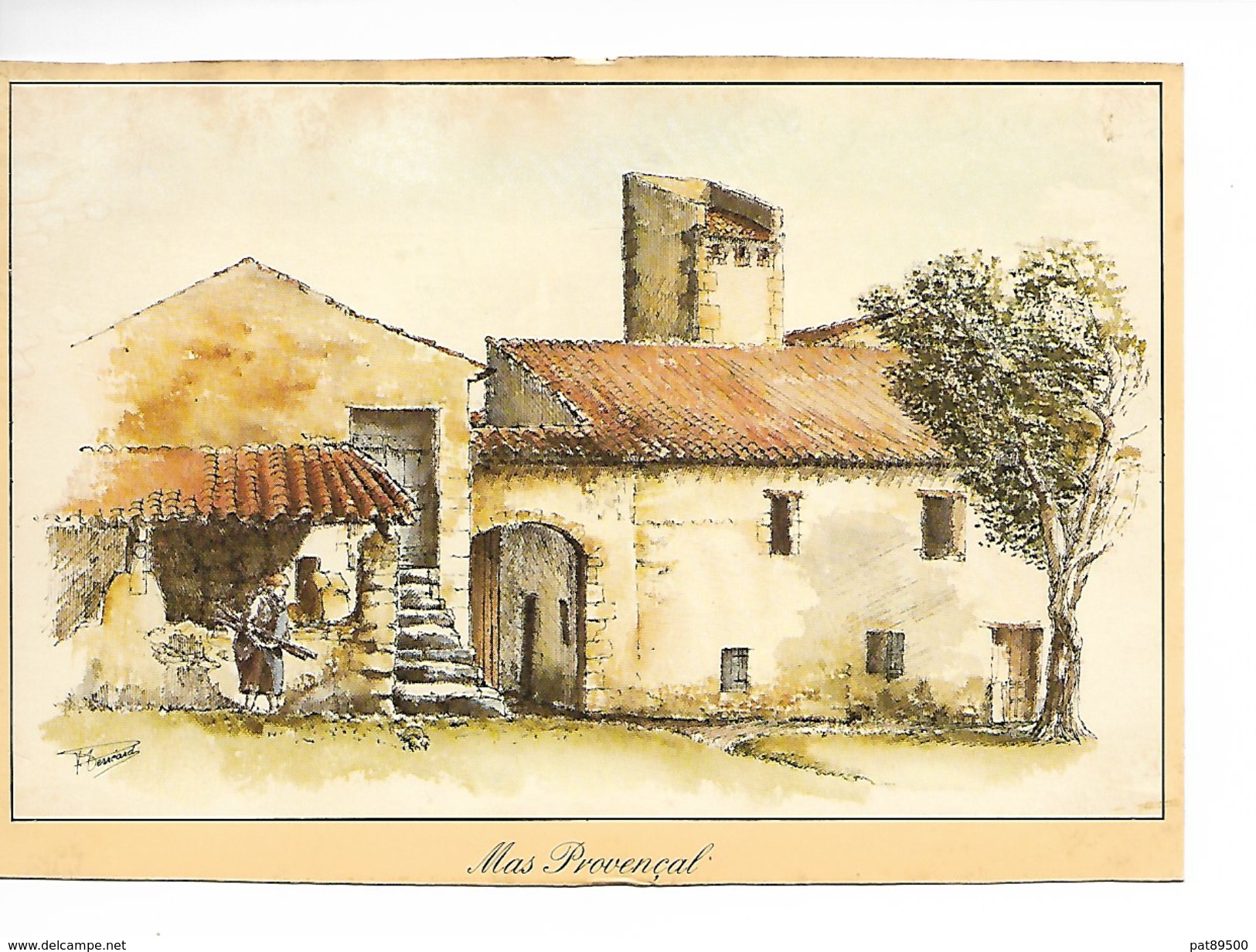 06 EZE-VILLAGE N° 94/39.3 : MAS PROVENCALdessin M. PERREARD / CPM VIERGE / Bon Etat Petit Prix - Eze