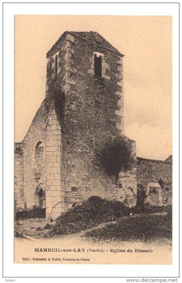 MAREUIL-SUR-LAY 85 EGLISE DE DISSAIS ANIMEE VENDEE - Mareuil Sur Lay Dissais