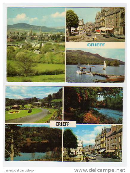 Two  Multi-View Postcards Of CRIEFF   PERTHSHIRE  Scotland - Perthshire