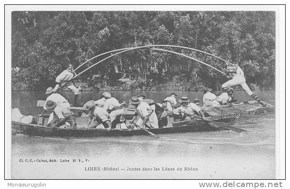 69 )FL) LOIRE SUR RHONE, Joutes Dans Les Lônes Du Rhône, Calvat édit, ANIMEE - Loire Sur Rhone