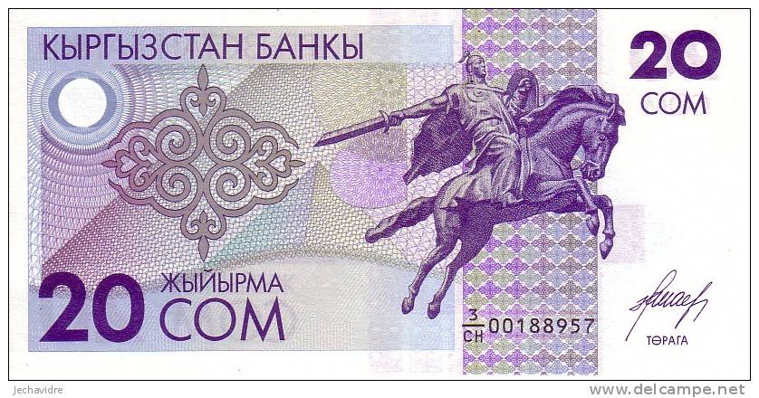 KIRGHIZISTAN    20 Som  Non Daté (1993)   Pick 6    ***** BILLET  NEUF  ***** - Kyrgyzstan