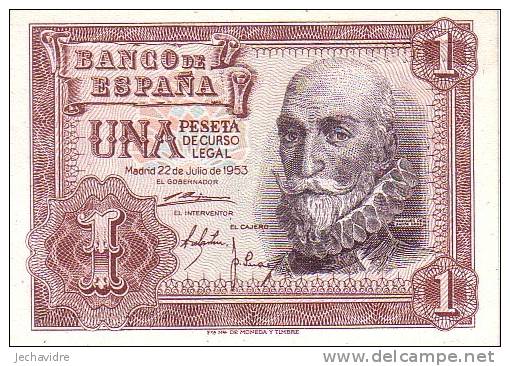 ESPAGNE   1 Peseta  Daté Du 22-O7-1953    Pick 144a     ***** BILLET  NEUF ***** - 1-2 Pesetas