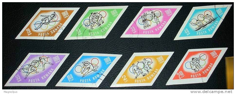 Romania,Sport,Olympic Games,Tokyo 1964.Japan,Stamps - Ete 1964: Tokyo