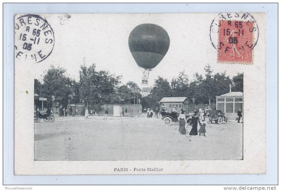 PARIS - PORTE MAILLOT - ASCENSION D'UN BALLON - Montgolfières