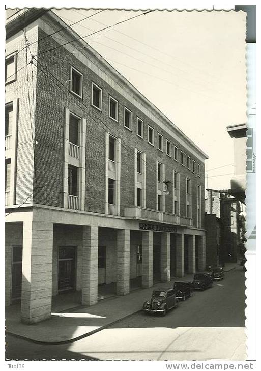 REGGIO EMILIA    NUOVO PALAZZO P.T. - FACCIATA PRINCIPALE - B/N VIAGGIATA 1954 -ANIMATA E VETTURE D'EPOCA. - Reggio Nell'Emilia