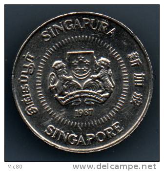 Singapour 50 Cents 1987 Sup/spl - Singapore