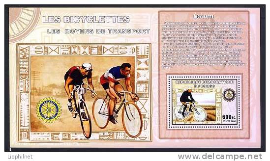 CONGO 2006, BICYCLETTES + LOGO ROTARY, 1 Bloc NEUF / MINT - Ciclismo