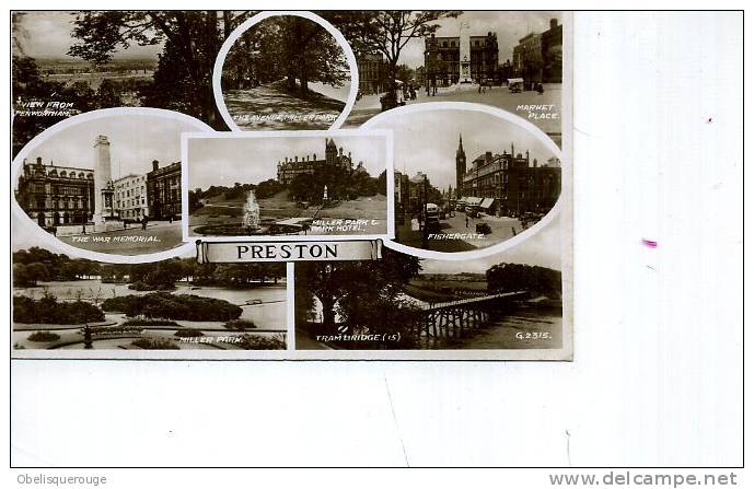 PRESTON 8 VIEWES  1 CARD ANIMATION 1947 N ° G2315 - Sonstige & Ohne Zuordnung