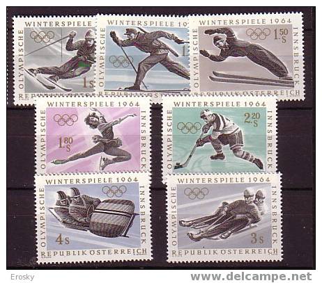 PGL - JEUX OLYMPIQUES 1964 AUSTRIA Yv N°974/80 ** - Winter 1964: Innsbruck