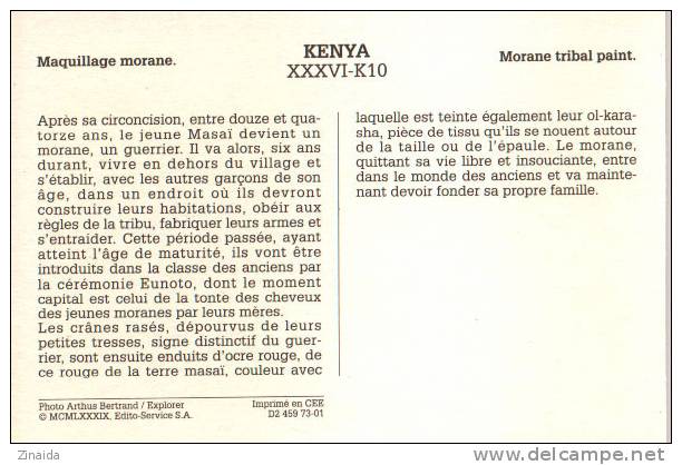 PHOTO DE TYPE CARTE POSTALE : KENYA - MAQUILLAGE MORANE - Kenya