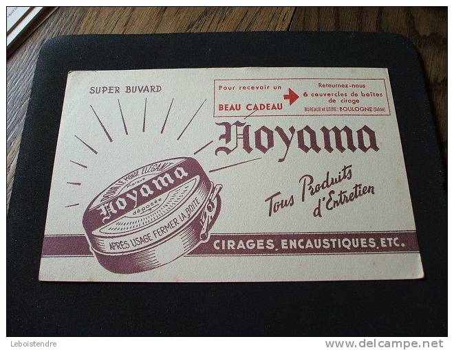 BUVARD: NOYAMA TOUS PRODUITS D´ENTRETIEN CIRAGE,ENCAUSTIQUES,ETC -TAILLE: 21  X13.5 CM - Wassen En Poetsen