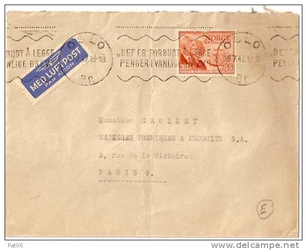 NORVEGE - 1947 - Lettres & Documents