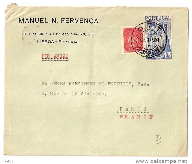 PORTUGAL  - 1947 - Briefe U. Dokumente