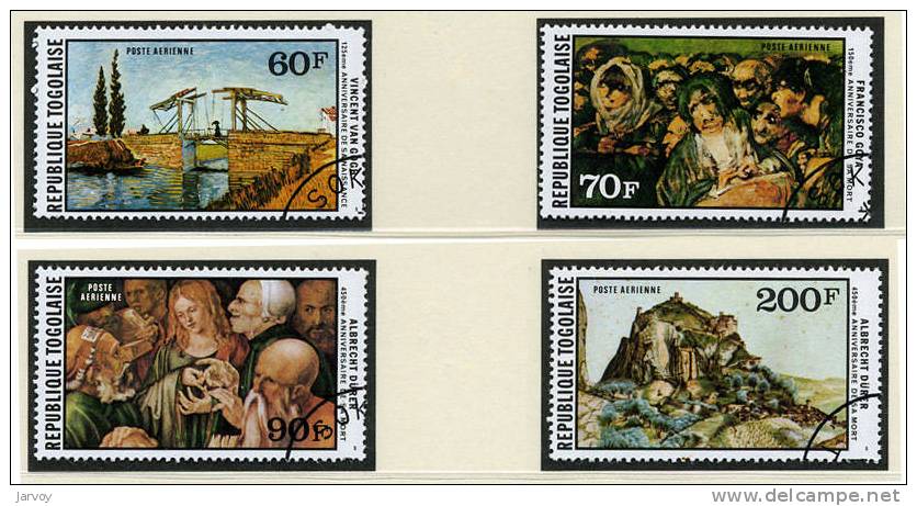 Togo 1978, Anniv. Des Peintres Célèbres (van Gogh, Goya, Dürer) YTn°A0363-66(o) - Impresionismo