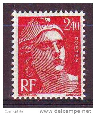 Type Marianne De Gandon N° 714 **. 0 Du 2f40 Cassé . - Unused Stamps