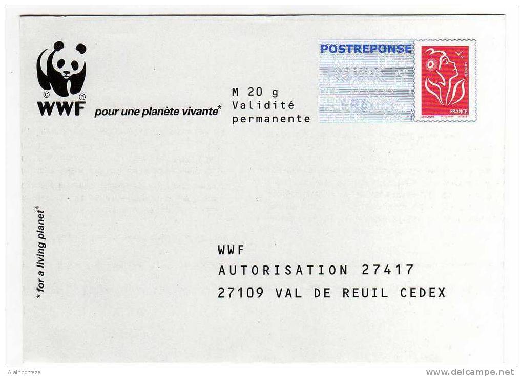 Entier Postal PAP Réponse Eure Val De Reuil WWF (panda) Pour Une Planète Vivante Autorisation 27417 N° Au Dos: 07P211 - Prêts-à-poster: Réponse /Lamouche