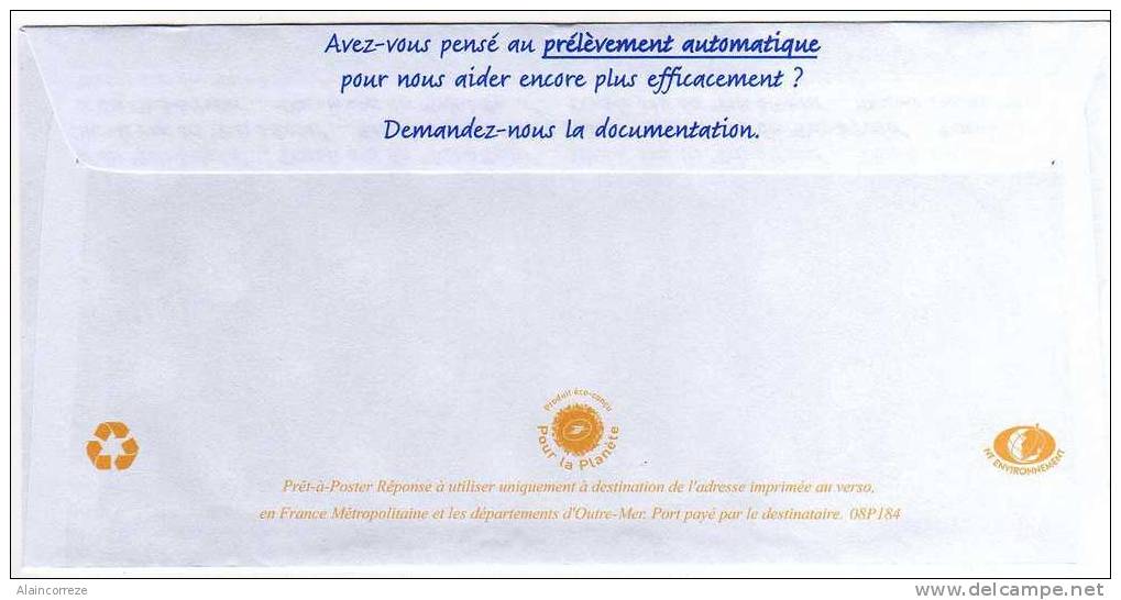 Entier Postal PAP Réponse Seine Et Marne Melun Fondation Recherche Médicale Autorisation 34093 N° Au Dos: 08P184 - Prêts-à-poster: Réponse /Lamouche