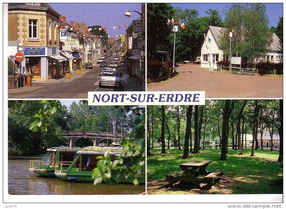 NORT SUR ERDRE - 4 Vues  :  La Rue De La Paix - Le Camping Municipal - L´Erdre Et Son Tourisme Fluvial - N°  102 - Nort Sur Erdre