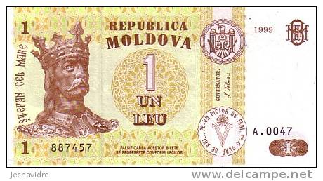 MOLDAVIE   1 Leu Daté De 1999   Pick 8    ***** BILLET  NEUF ***** - Moldavia