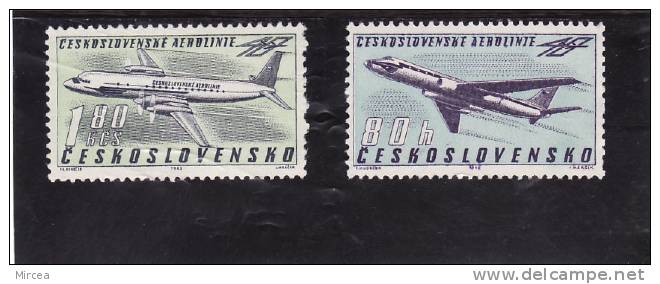 Tchecoslovaquie 1963 - Yv.no. PA 57/8 Neufs** - Airmail