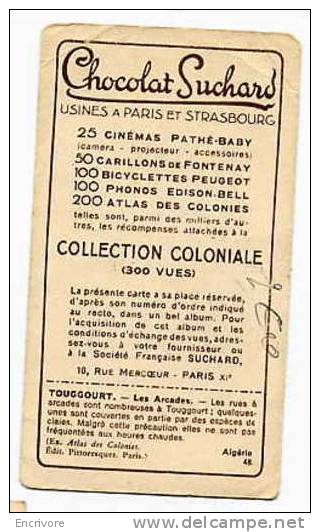 Chromo Chocolat SUCHARD Algérie TOUGGOURT Les Arcades N°48 Collec Europeenne -descriptif Au Verso - Suchard