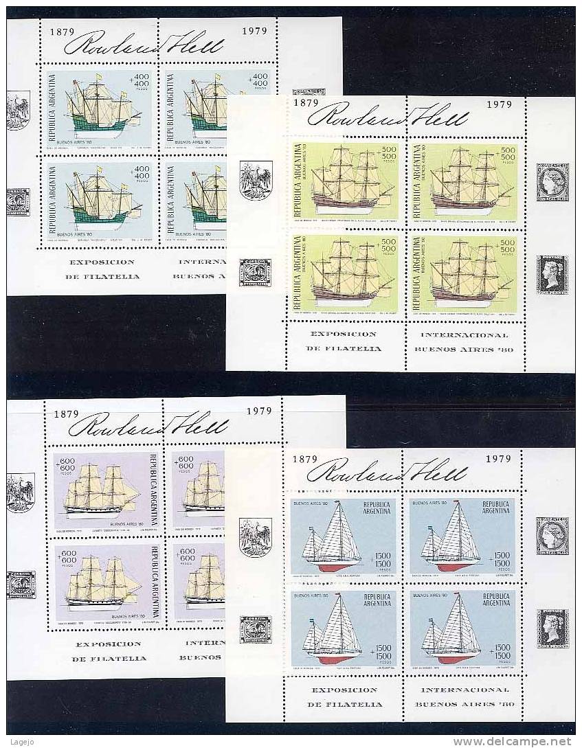 ARGENTINE 1185/88 Feuillet Bateaux - Caravelle - Unused Stamps