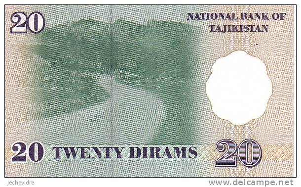 TADJIKISTAN    20 Dirams   Daté De 1999   Pick 12a     ***** BILLET  NEUF ***** - Tajikistan