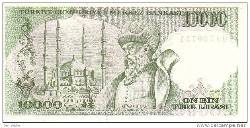 TURQUIE   10 000 Lirasi  Non Daté (1989)   Pick 200    ***** BILLET  NEUF ***** - Turquie