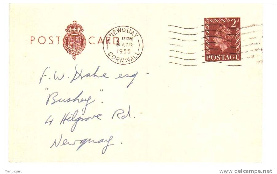 POSTCARD 2d GB  FIRST DAY OF ISSUE 06 APR 1955 - Stamped Stationery, Airletters & Aerogrammes
