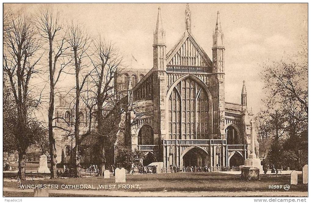 GB - Ha - Winchester Cathedral, West Front - Ed. G. H. Churchill N° 90989 (not Circulated / Non Circulée) - Winchester