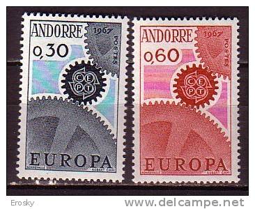 PGL - EUROPA CEPT 1967 ANDORRE FR ** - 1967