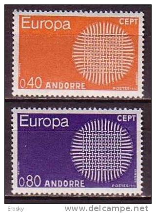 PGL - EUROPA CEPT 1970 ANDORRE FR ** - 1970