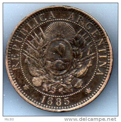 Argentine 2 Centavos 1885 Ttb - Argentina