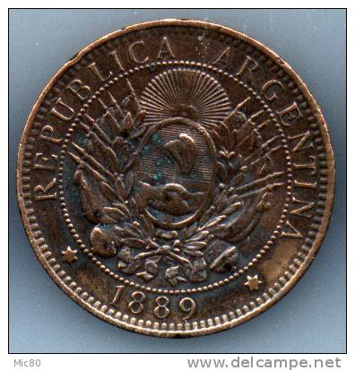 Argentine 2 Centavos 1889 Ttb/sup - Argentina