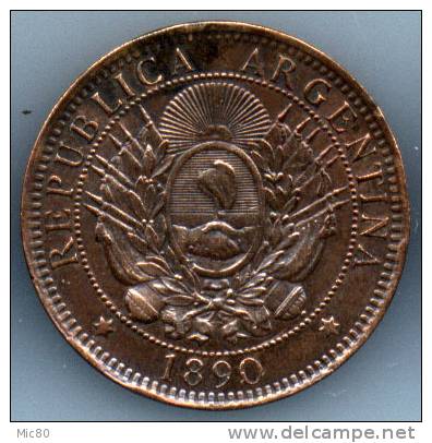 Argentine 2 Centavos 1890 Ttb/sup - Argentinië