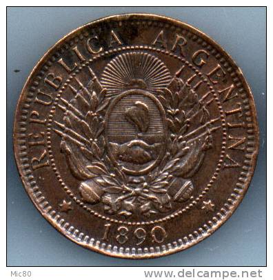 Argentine 2 Centavos 1890 Ttb/sup - Argentina